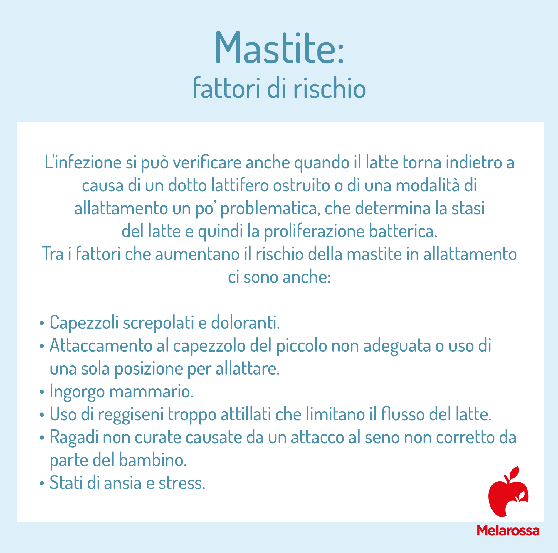 Mastite al seno: che cos'è, sintomi, cause e cosa fare? 5 mastite: fattori di rischio
