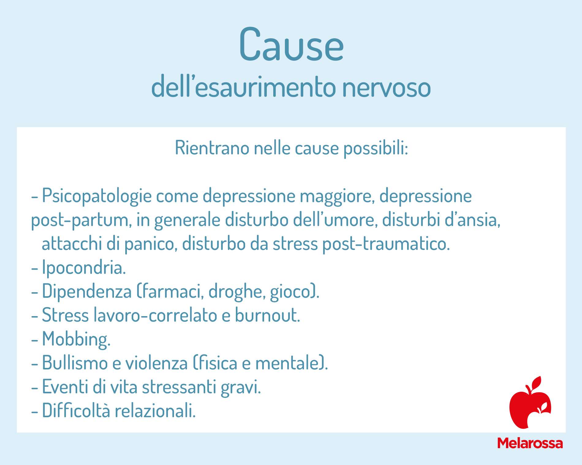 Esaurimento nervoso o nevrastenia: che cos'è, sintomi, cause, diagnosi, test e cure 3 cause dell'esaurimento nervoso