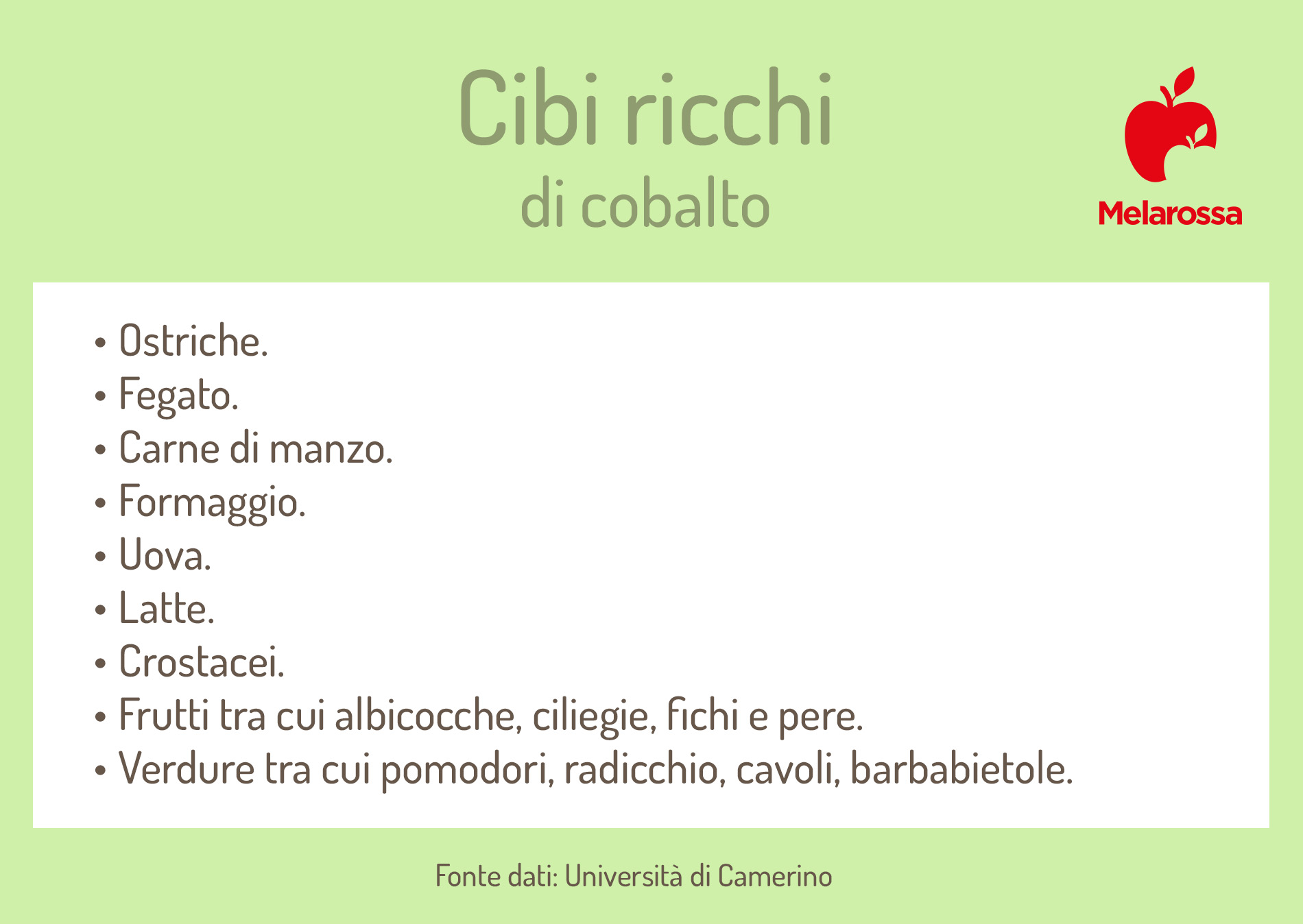 Cobalto, cos'è, a cosa serve, fabbisogno, alimenti ricchi di cobalto 3 Cibi ricchi di cobalto