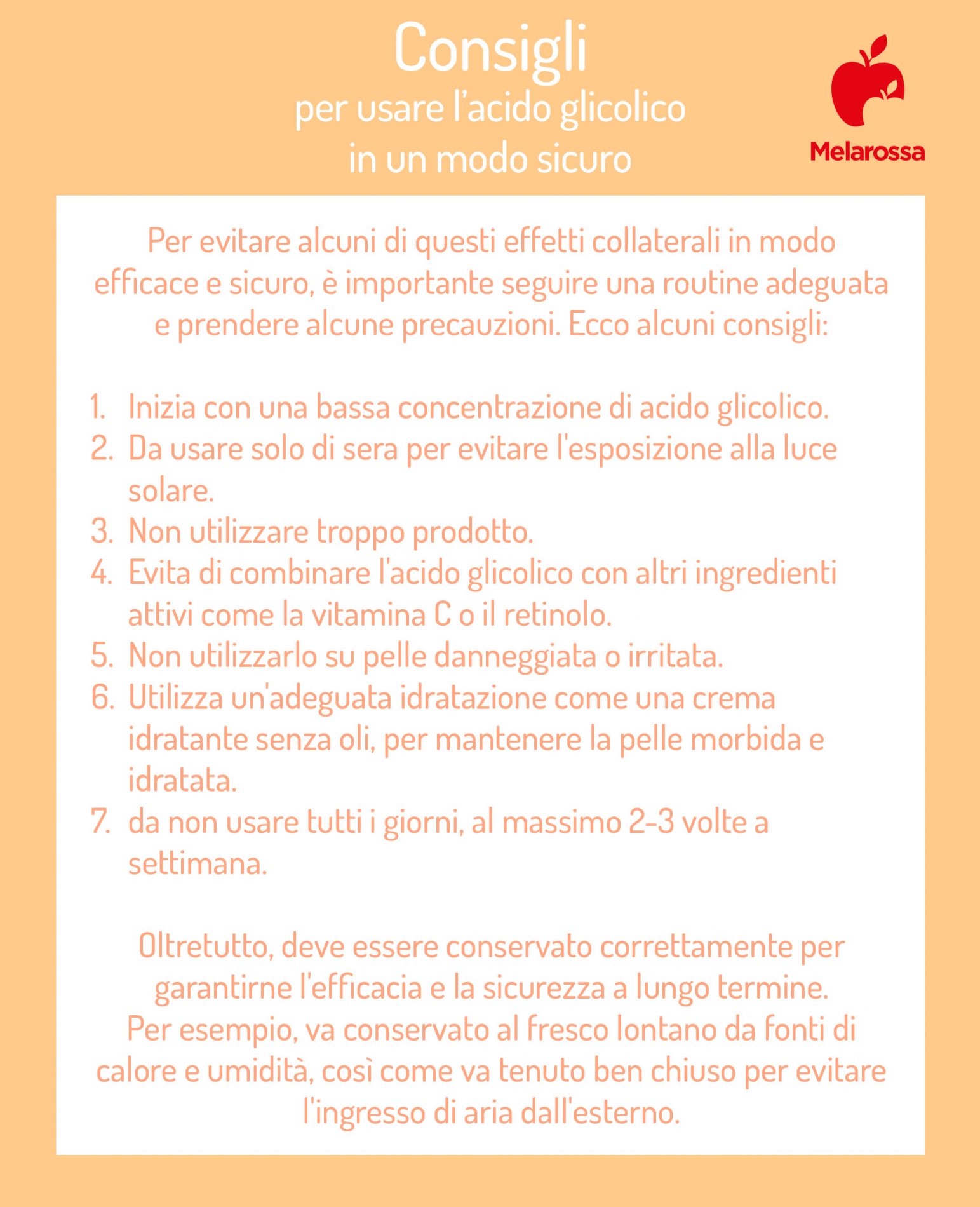 Acido glicolico: che cos'è, a cosa serve, benefici, come sceglierlo, controindicazioni 5 consigli per usare l'acido glicolico in un modo sicuro