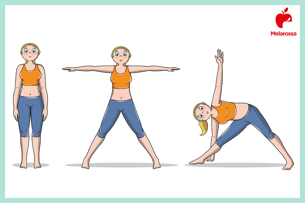 Power yoga: cos'è, benefici, posizioni e come funziona 6 Power Yoga: posizione del triangolo