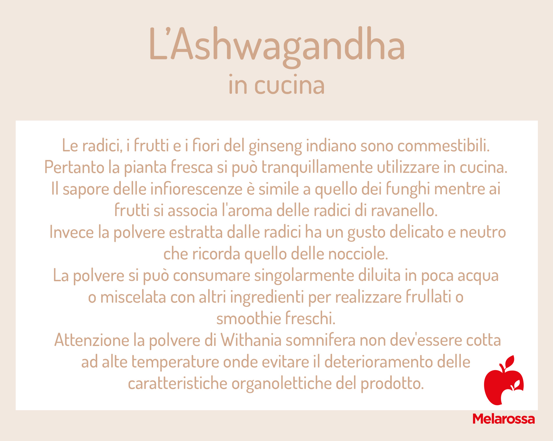 Ashwagandha: proprietà, benefici e usi 6 ashwagandha: usi in cucina