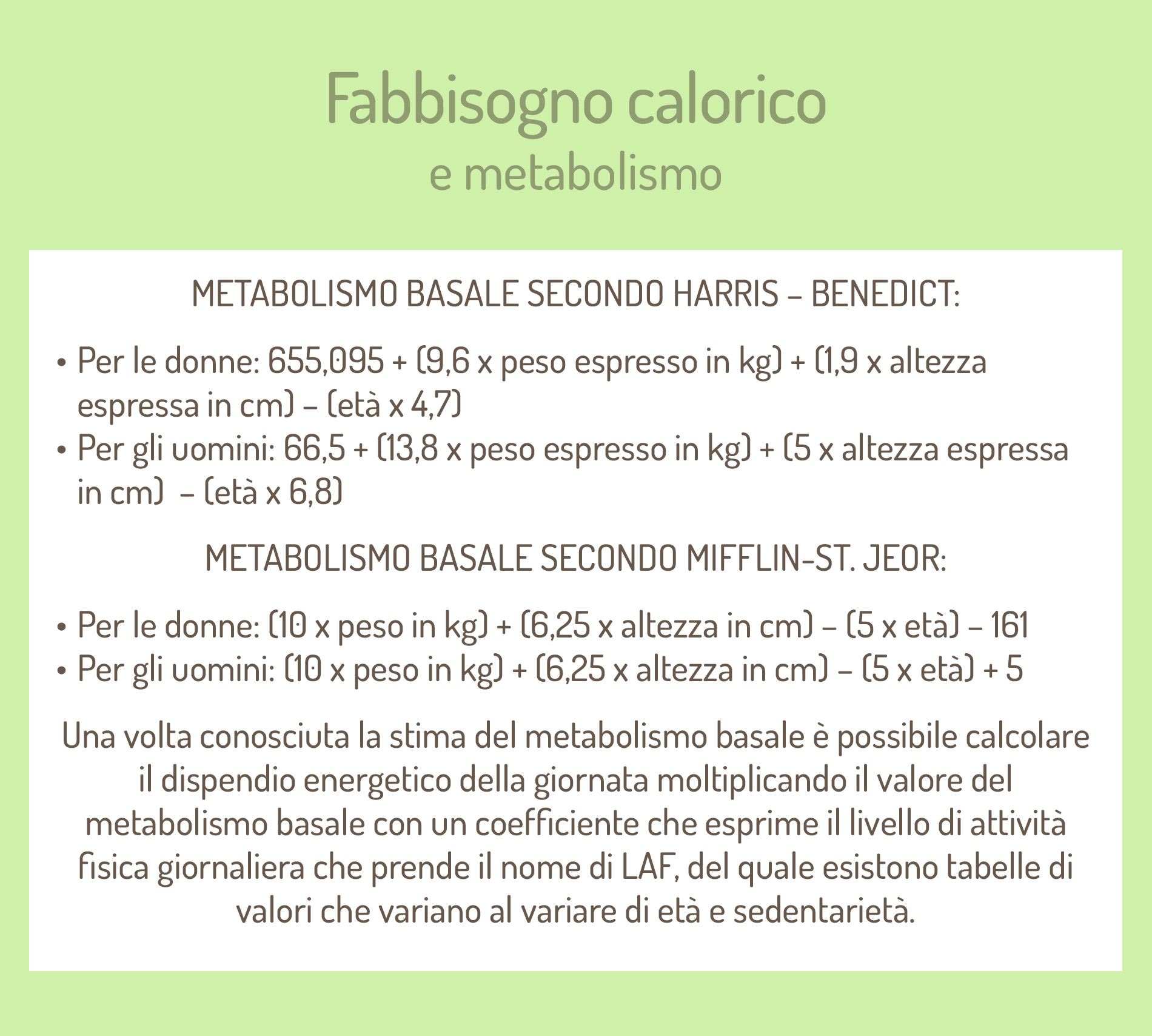 Fabbisogno calorico: calcolo e quante kcal assumere al giorno 1 fabbisogno calorico e metabolismo 2