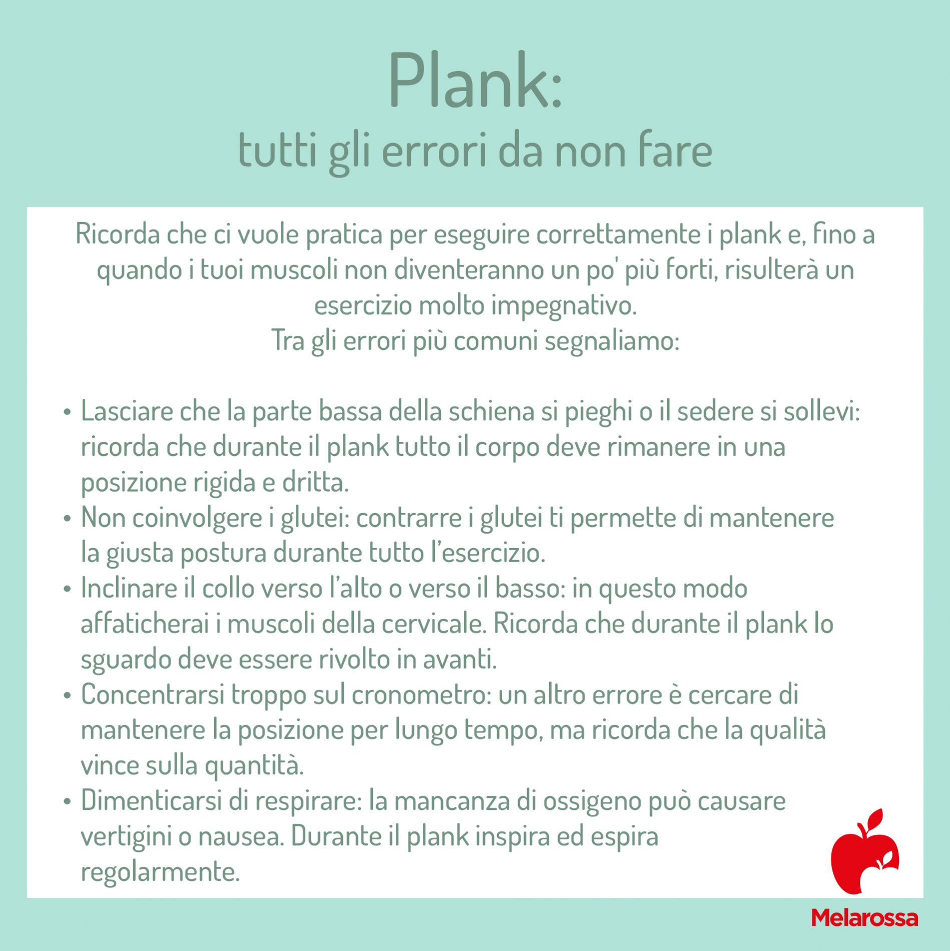 Plank: che cos'è, come farlo bene, muscoli coinvolti, varianti e benefici 14 plank errori da non fare