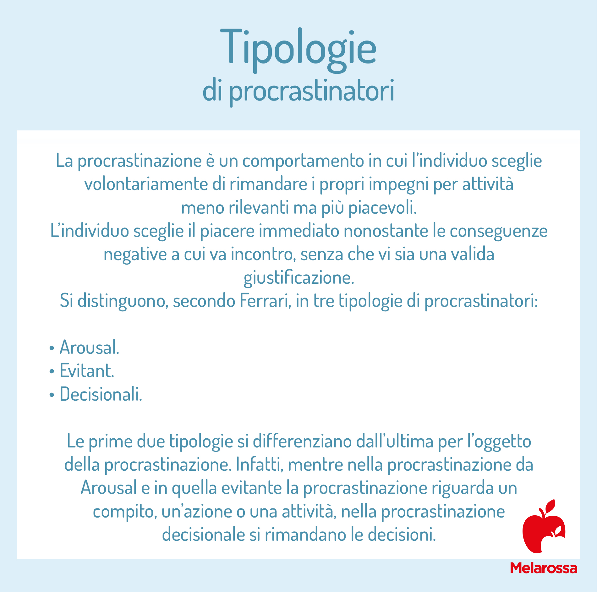 Procrastinare: significato, cause, conseguenze, cure e esercizi per smettere 2 tipologie di procrastinatori