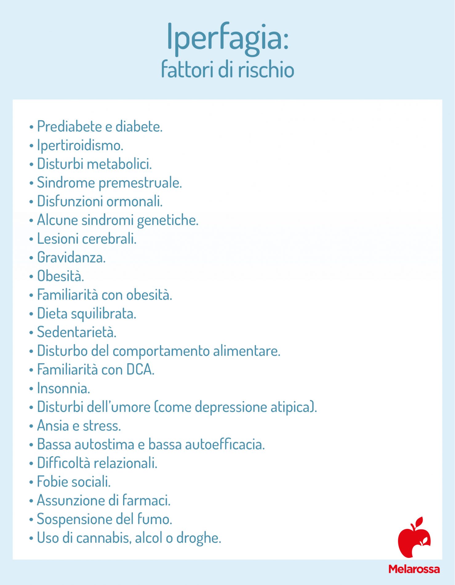 Iperfagia: che cos'è, cause, sintomi e come controllare la fame eccessiva 3 iperfagia: fattori di rischio
