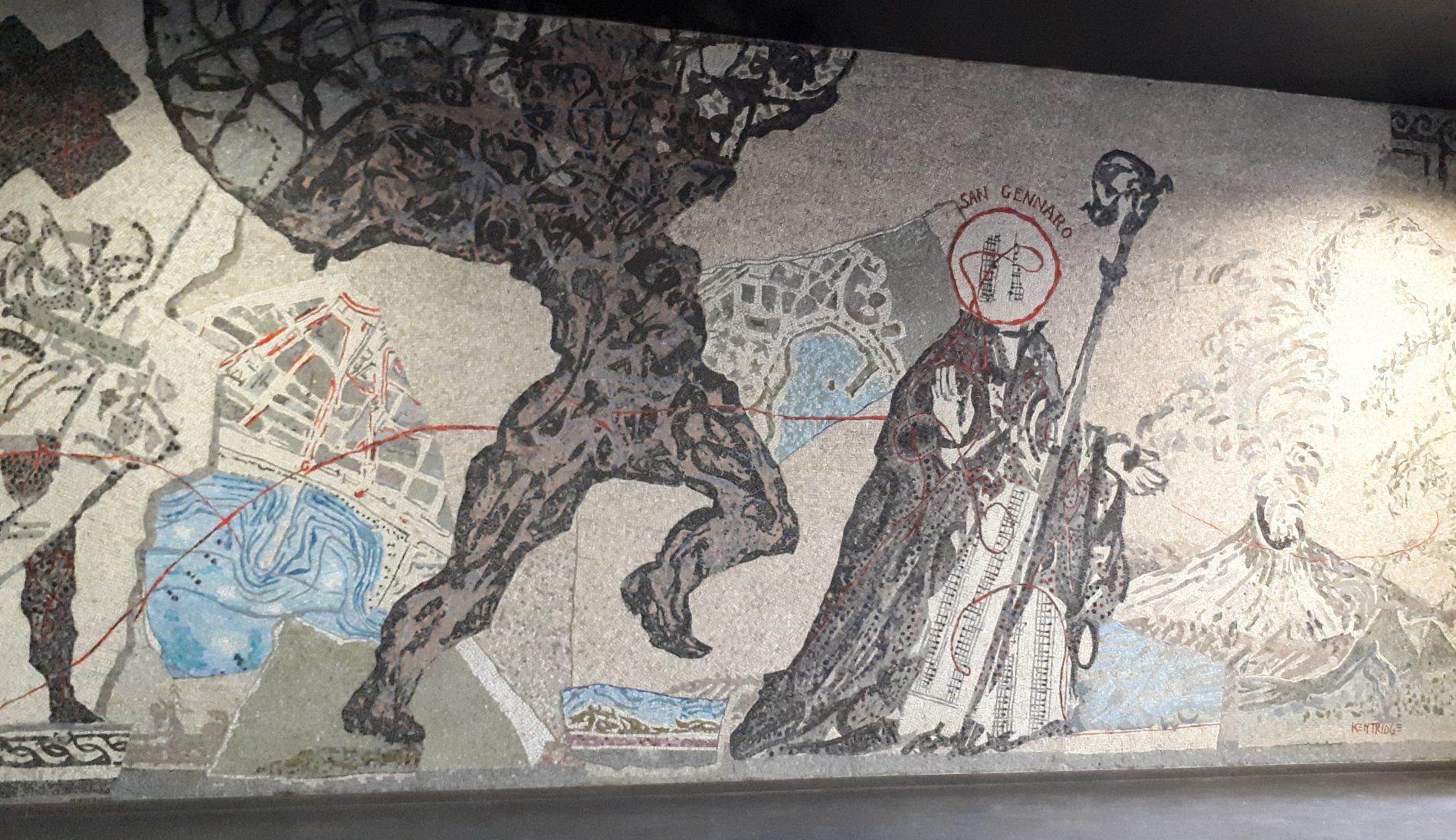 Alla scoperta di Napoli e della sua straordinaria metropolitana/Museo 2 metro stazione Toledo mosaico W. Kentridge