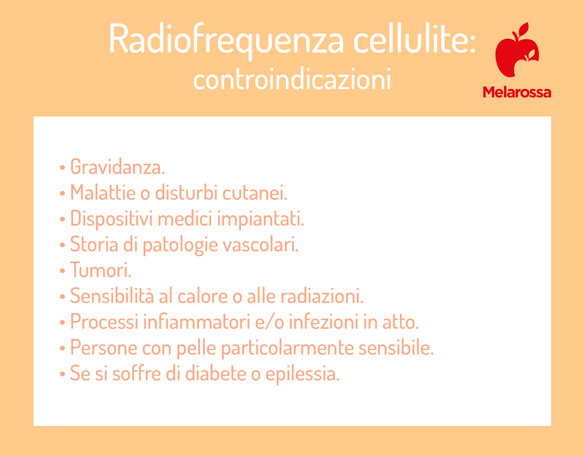 Radiofrequenza cellulite: cos'è, risultati, costi e controindicazioni 6 Radiofrequenza anticellulite: controindicazioni