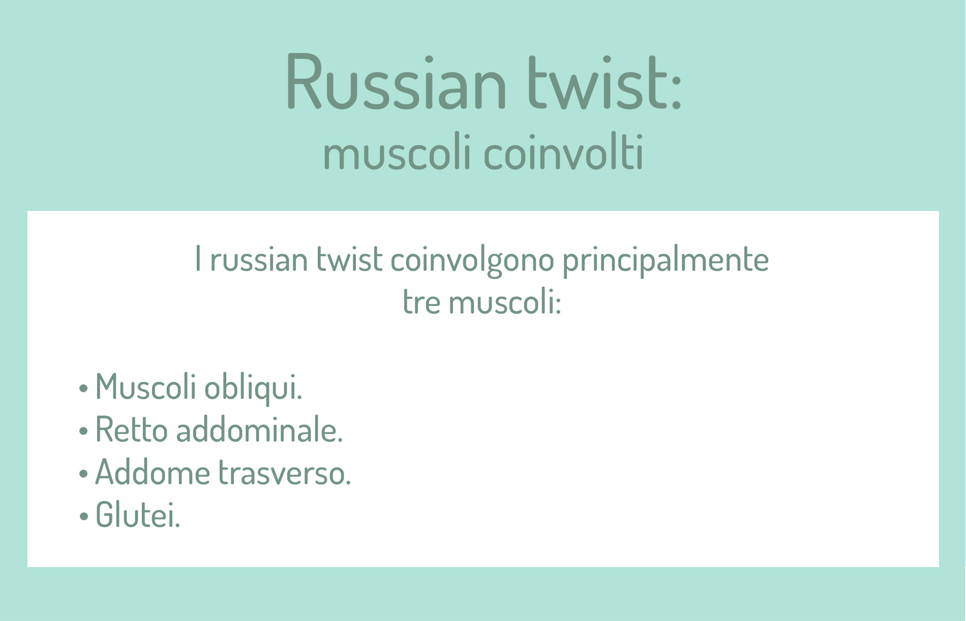 Russian twist: che cos'è, come fare l'esercizio correttamente, benefici e controindicazioni 1 russian twist muscoli coinvolti 1