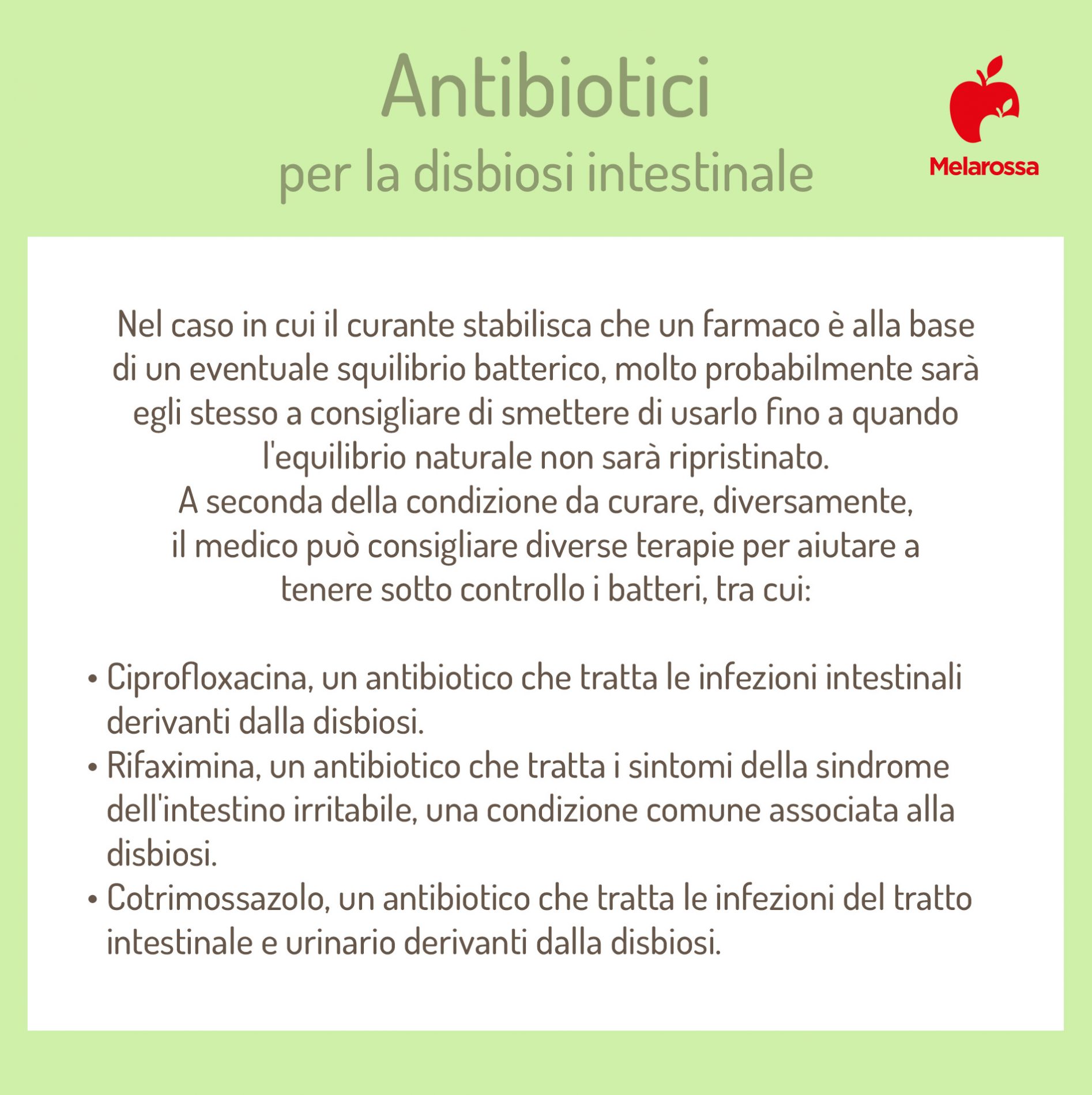 Disbiosi intestinale: che cos'è, sintomi, cause, cosa mangiare, esempio di menù settimanale, cure 3 antibiotici per la disbiosi intestinale
