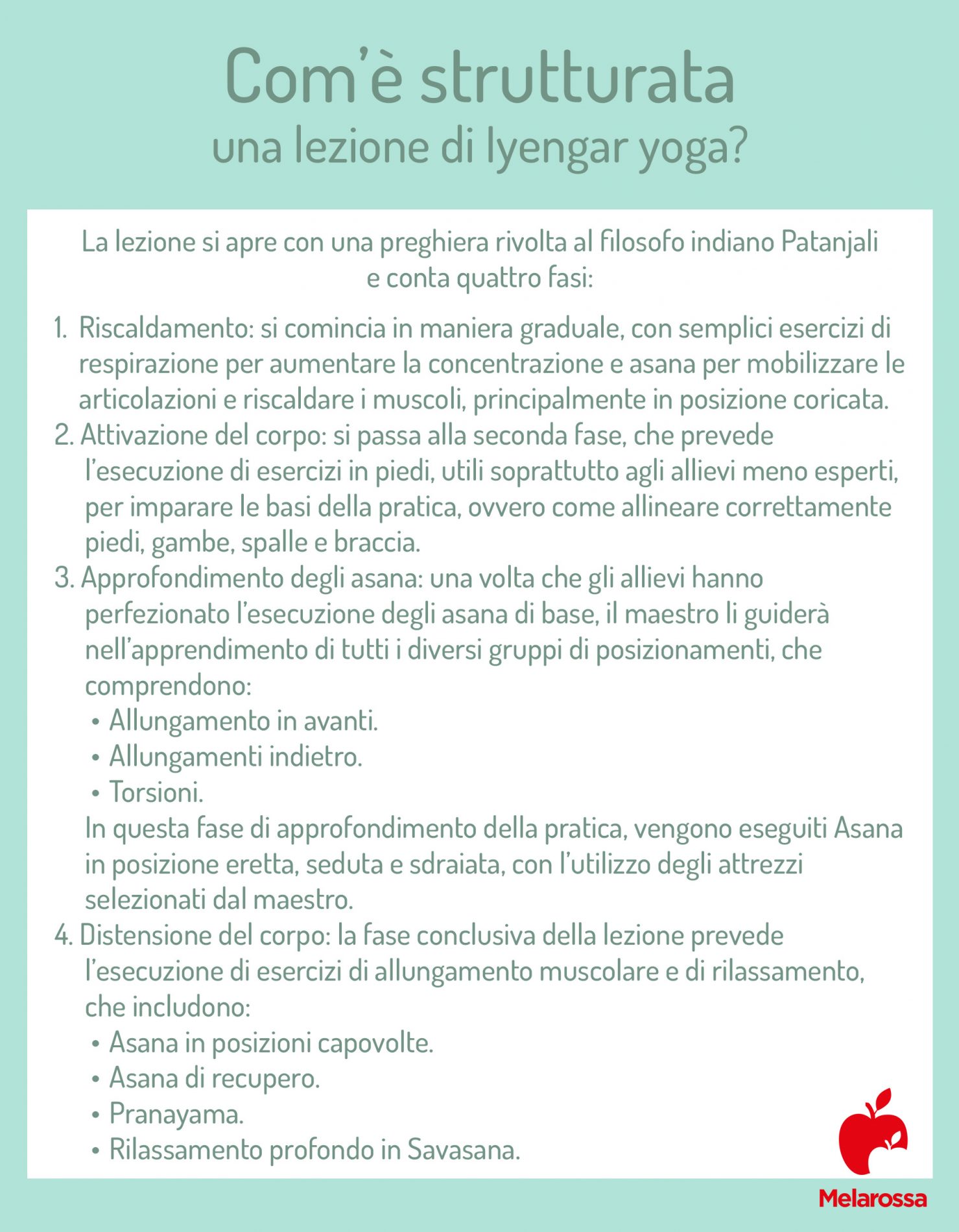 Iyengar yoga: che cos'è, caratteristiche, Asana, benefici e controindicazioni 5 iyengar yoga: com' è strutturata una lezione
