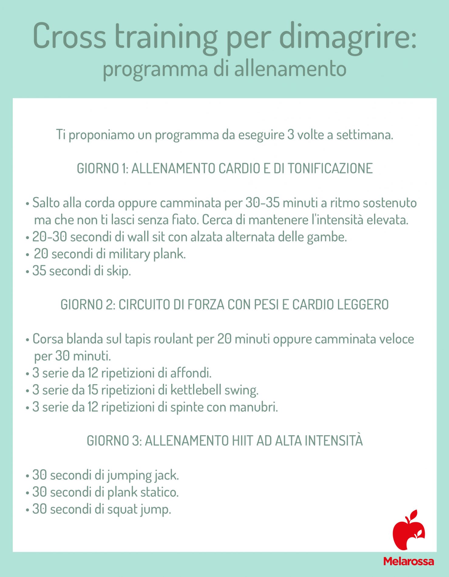 Cross Training: che cos'è, benefici e allenamento per dimagrire 2 cross training: programma di allenamento per dimagrire
