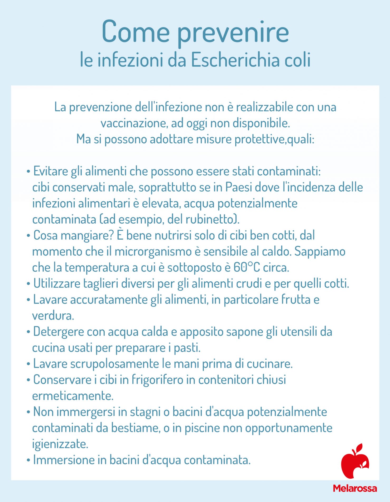 Escherichia coli: cos'è, come si trasmette l'infezione, sintomi, cure e prevenzione 6 escherichia coli: come prevenire