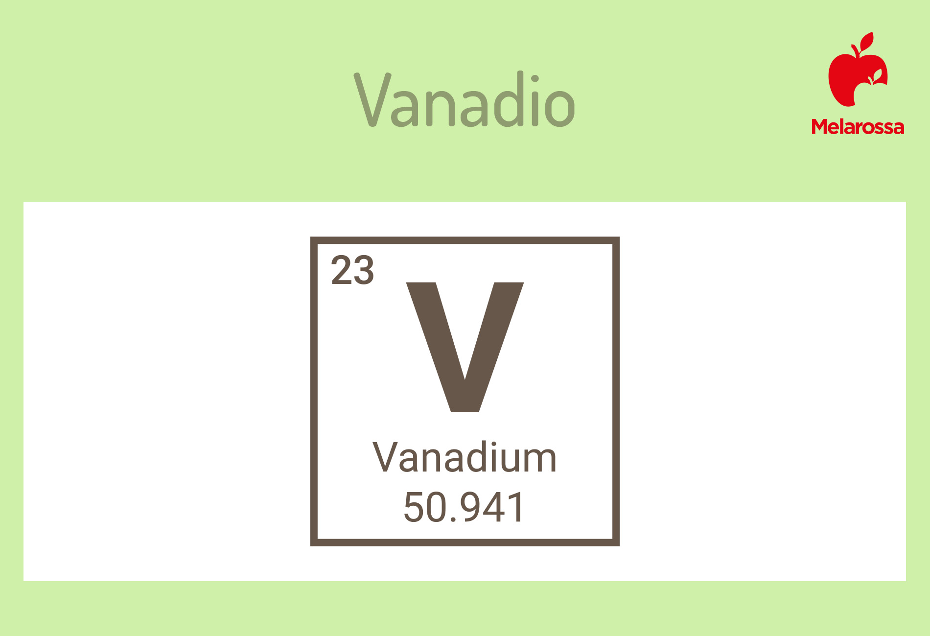 Vanadio: proprietà, fabbisogno, alimenti ricchi e benefici 1 vanadio: simbolo