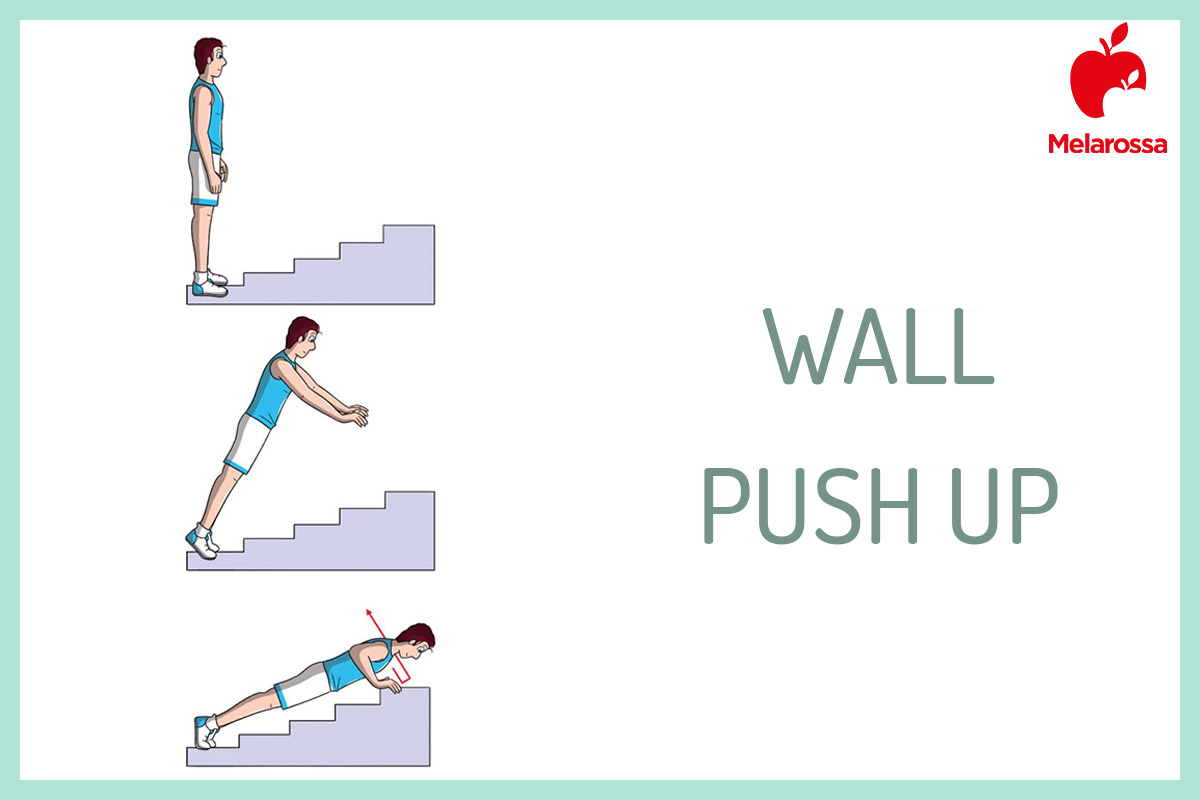 Flessioni o piegamenti: come si fanno, muscoli coinvolti e benefici del push-up 5 flessioni al muro o wall push-up- come eseguirlo
