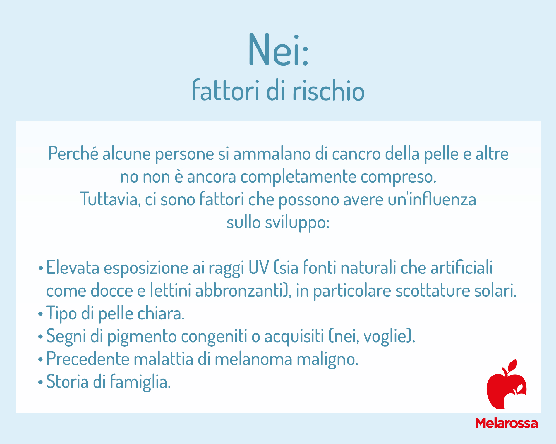 Nei o nevi: cosa sono, perché si formano e come riconoscere quelli maligni 4 nei: fattori din rischio