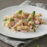 Pasta con mousse di Mortadella Bologna IGP, pistacchio e stracciatella, un primo ricco e goloso 2 pasta con mousse di mortadella
