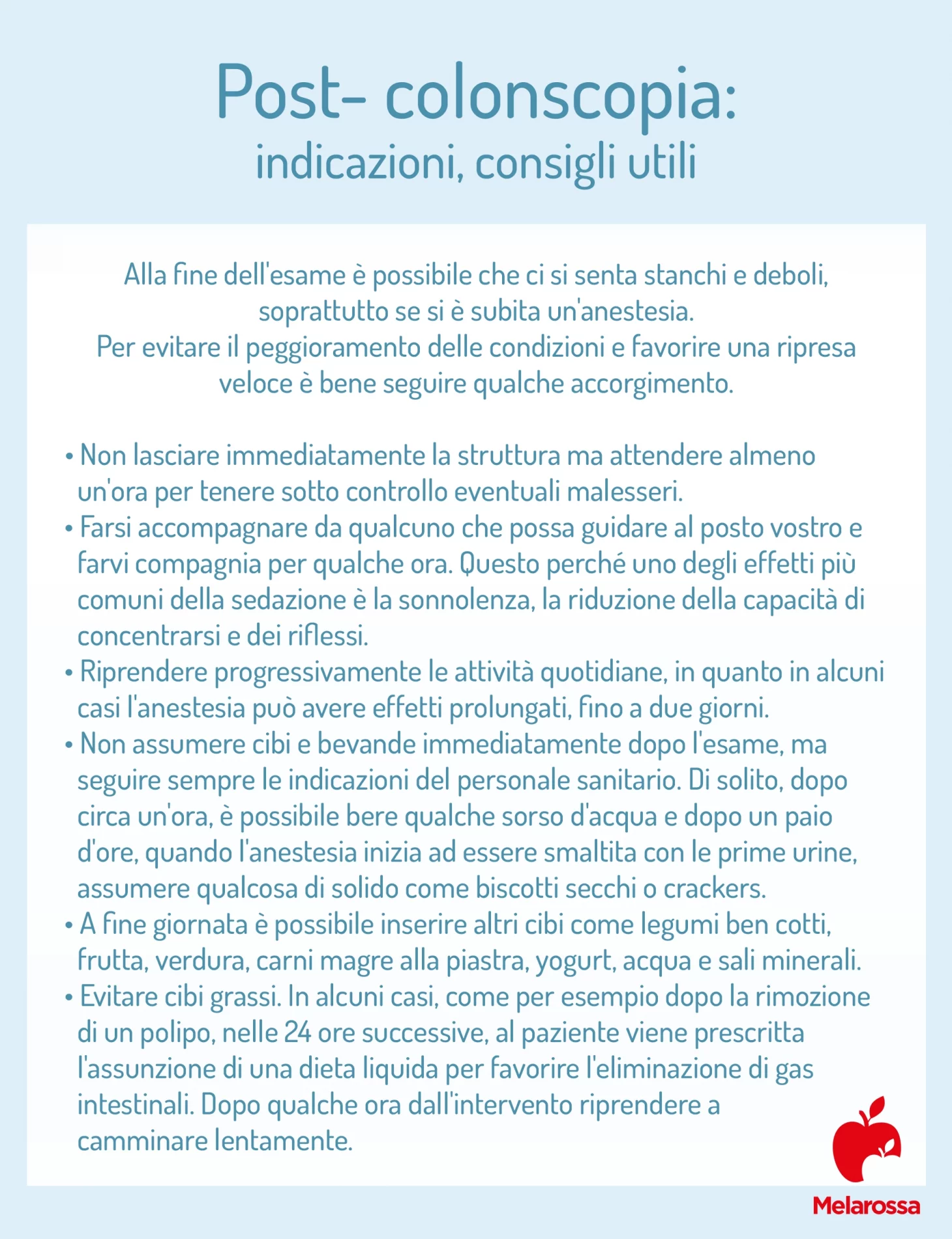 Colonscopia: cos’è, cosa si vede, a cosa serve e quanto è dolorosa 5 post- colonscopia: cosa fare