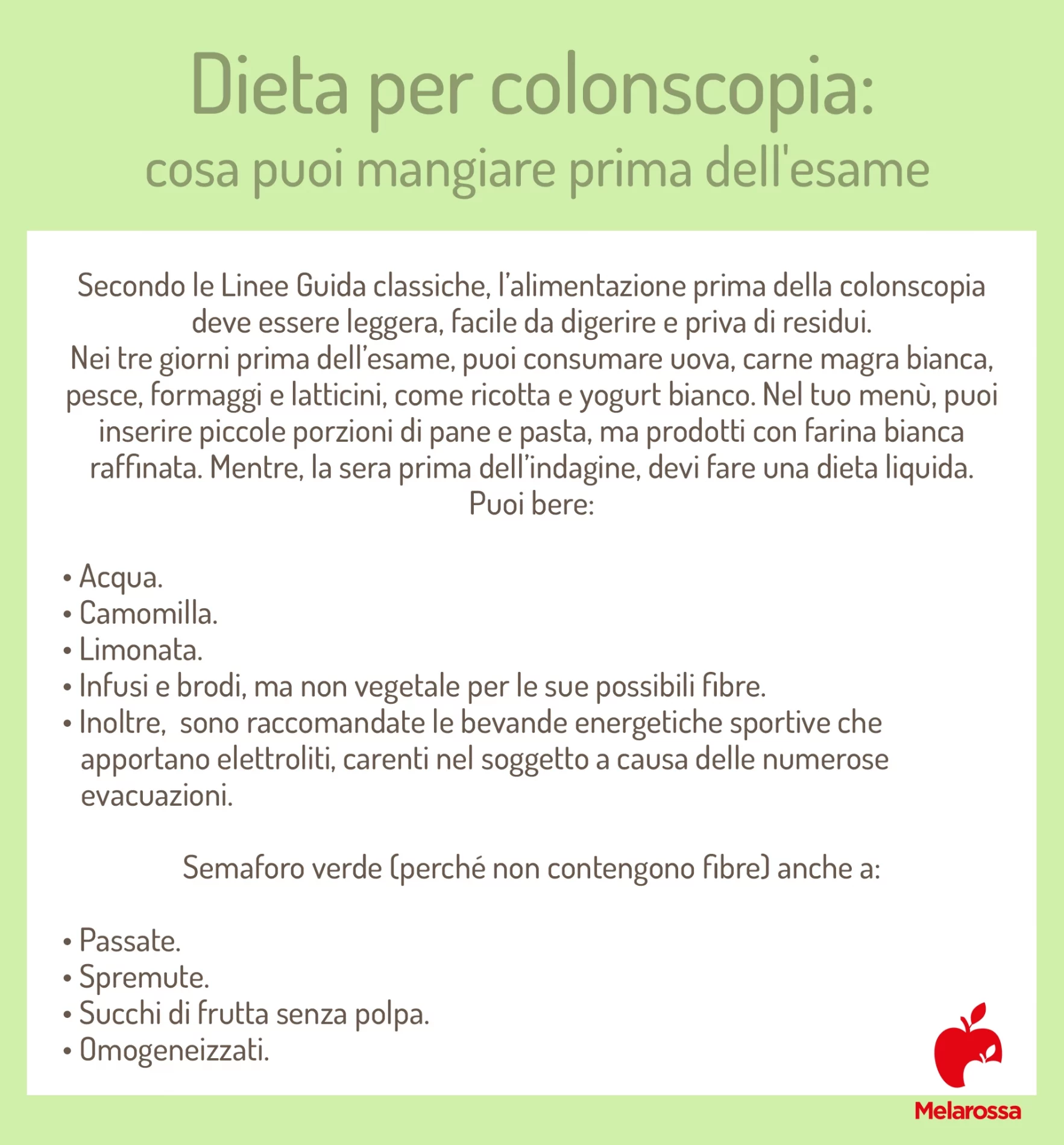 Dieta per colonscopia: cosa mangiare e cosa evitare prima e dopo l'esame 3 dieta per colonscopia: cosa puoi mangiare prima dell'esame