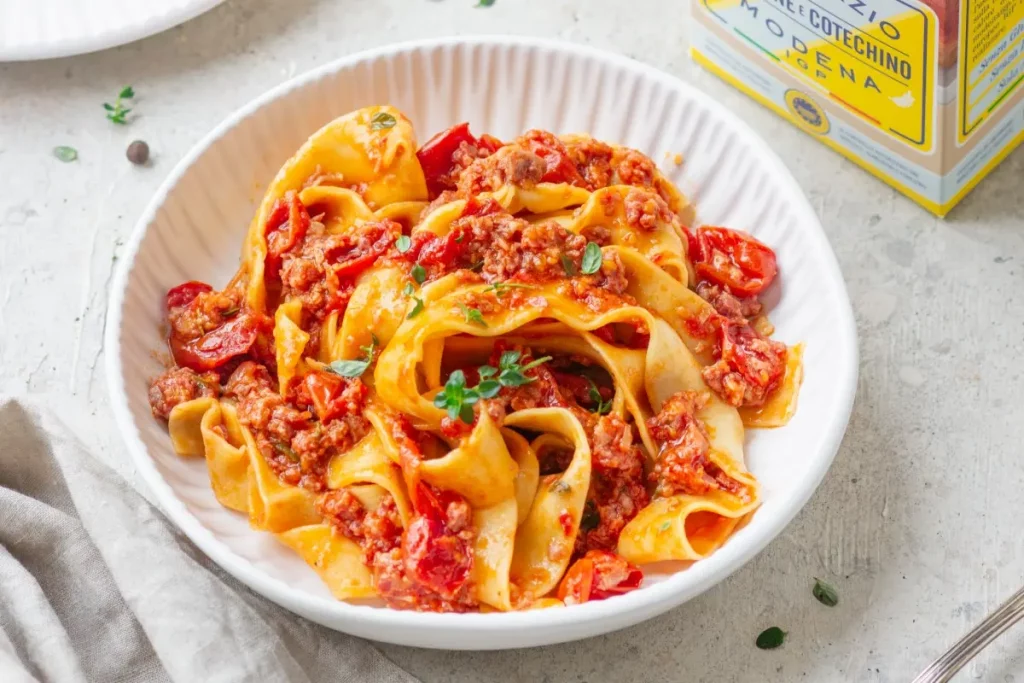 Pasta fresca con ragù di Cotechino Modena IGP (o Zampone Modena IGP) 7 ragu di cotechino step 6