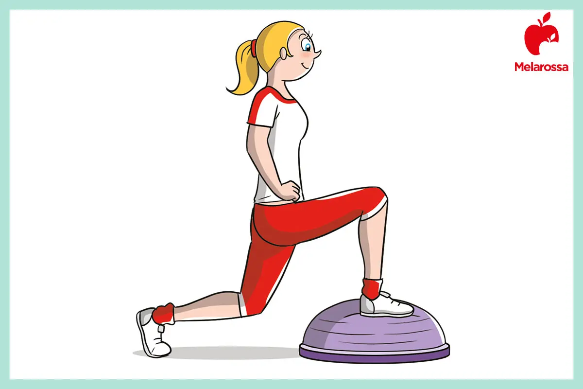 Bosu: come usarlo, benefici, esercizi e programma di allenamento per tonificare la muscolatura profonda 9 affondi con il bosu