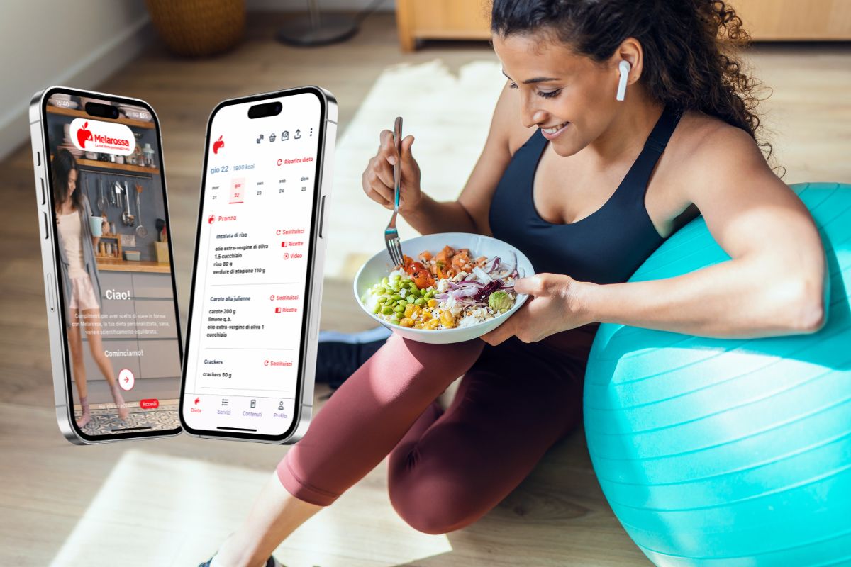 App Melarossa: una nuova grafica facile e intuitiva per un benessere a portata di App 1 Nuova app Melarossa: fitness