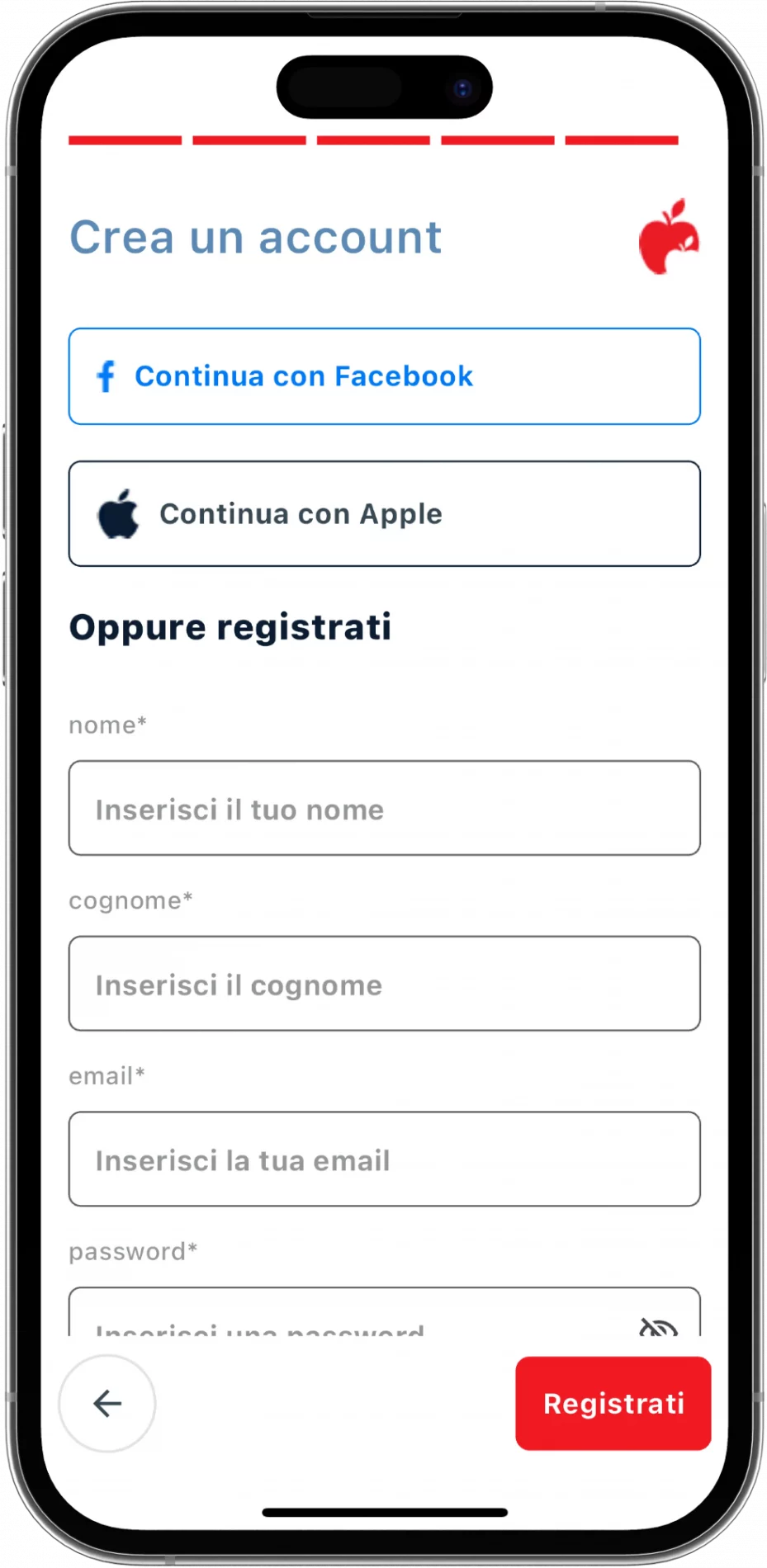 Dimagrisci con l'app di Melarossa: scopri i vantaggi e come funziona 5 Dimagrisci con l'app Melarossa: percorso di iscrizione