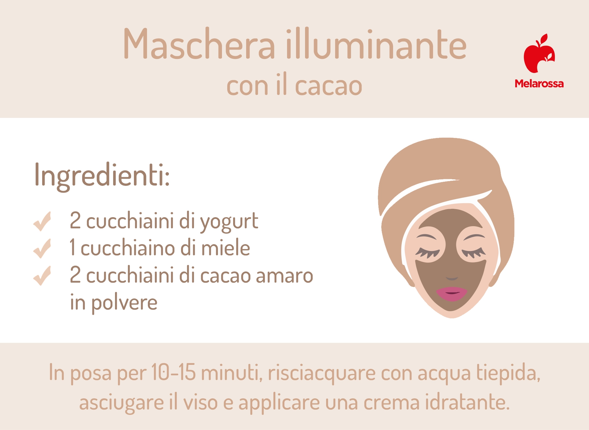 Cacao: proprietà, calorie, benefici, usi 5 maschera illuminante fai da te con il cacao