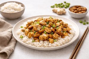 Pollo alle mandorle: secondo piatto della cucina cinese in padella