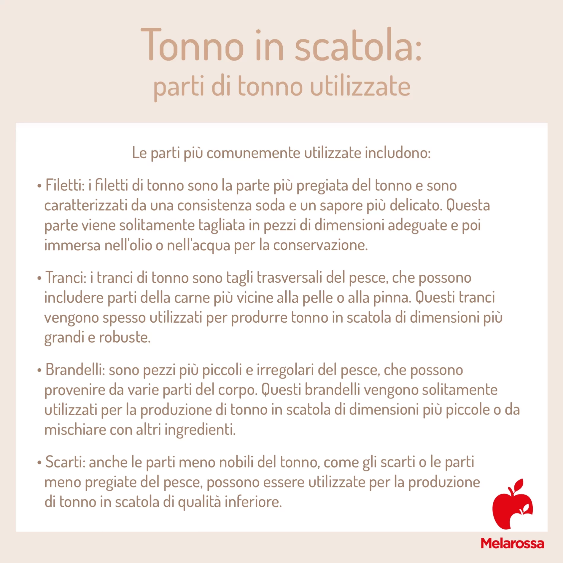 Tonno in scatola, calorie, quanto mangiarne a settimana e controindicazioni 1 tonno in scatola parti di tonno utilizzate 1