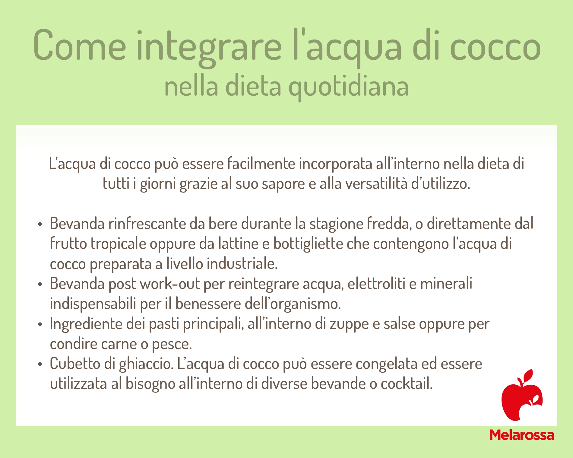 Acqua di cocco: valori nutrizionali, benefici e usi 3 acqua di cocco come integrarla 2