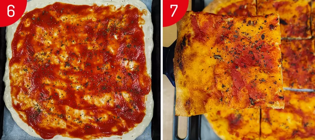Pizza rossa: consigli e ricetta per una pizza croccante 4 pizza rossa step 6 7