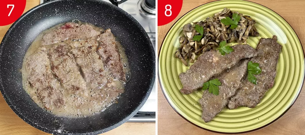Scaloppine ai funghi, un secondo appetitoso e completo 4 scaloppina ai funghi step 7 8