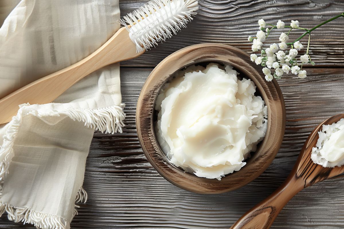 Peli incarniti: cosa sono e come si tolgono 2 scrub per peli incarniti con una ciotola con crema scrub bianca e una piccola spazzola