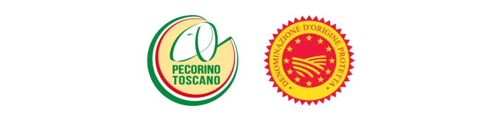 Pecorino: proprietà nutrizionali, benefici, ricette e come inserirlo a dieta 1 loghi del pecorino toscano DOP