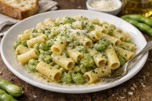 Pasta con le fave fresche: ricetta facile e cremosa